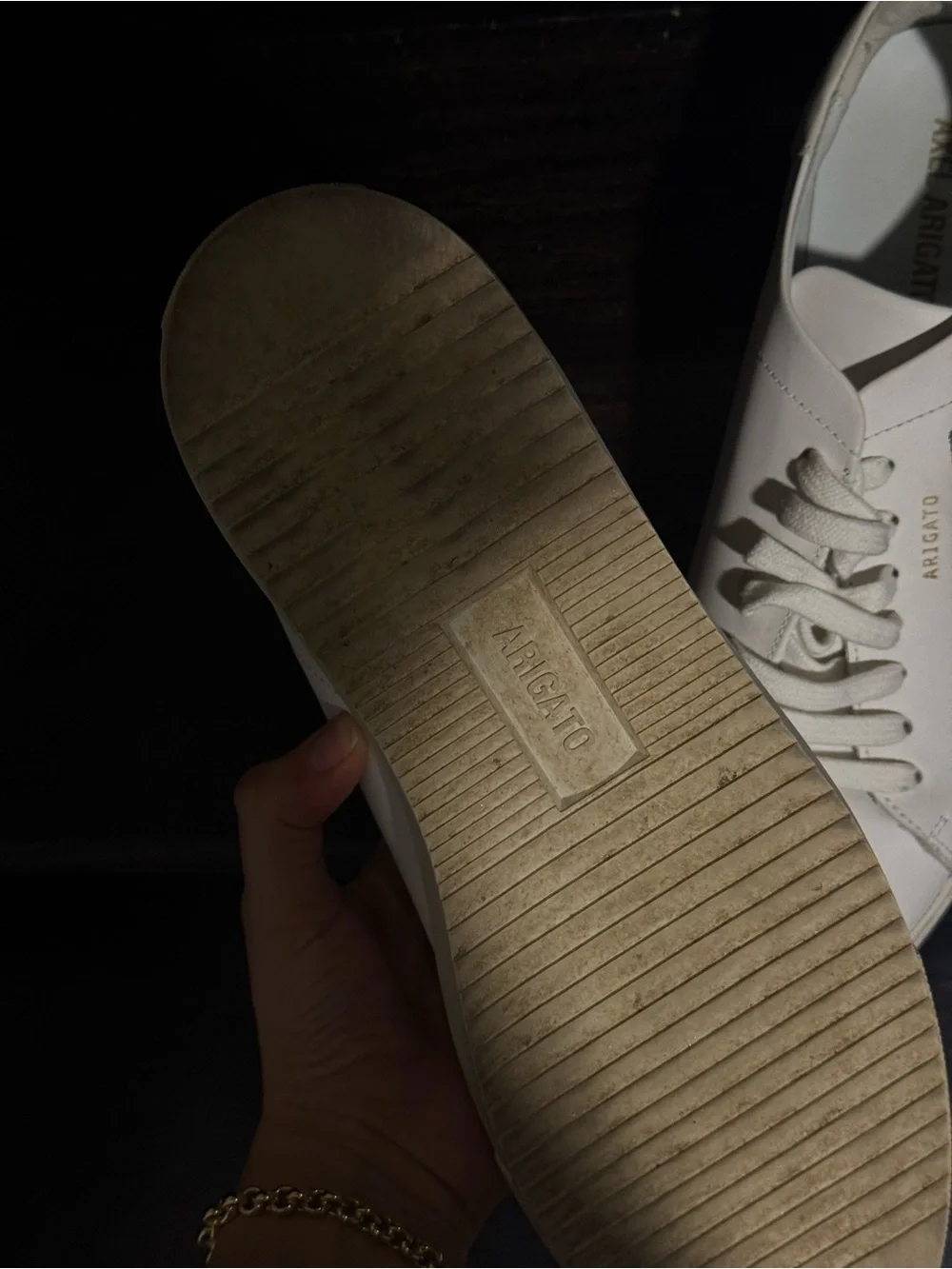 Axel Arigato White Leather Low-Top Sneakers with Embroidered logo